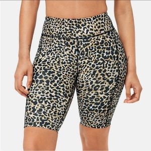 Outdoor Voices Leopard Print 10” Bike Shorts, S